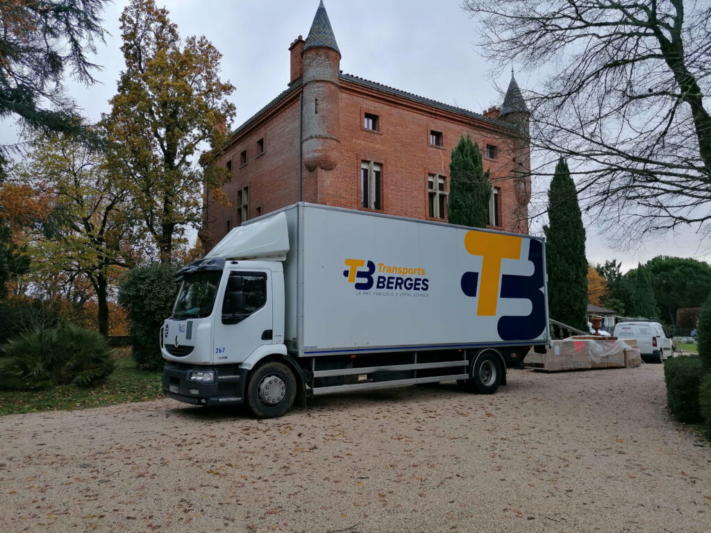 transport, régional, livraison, camion
